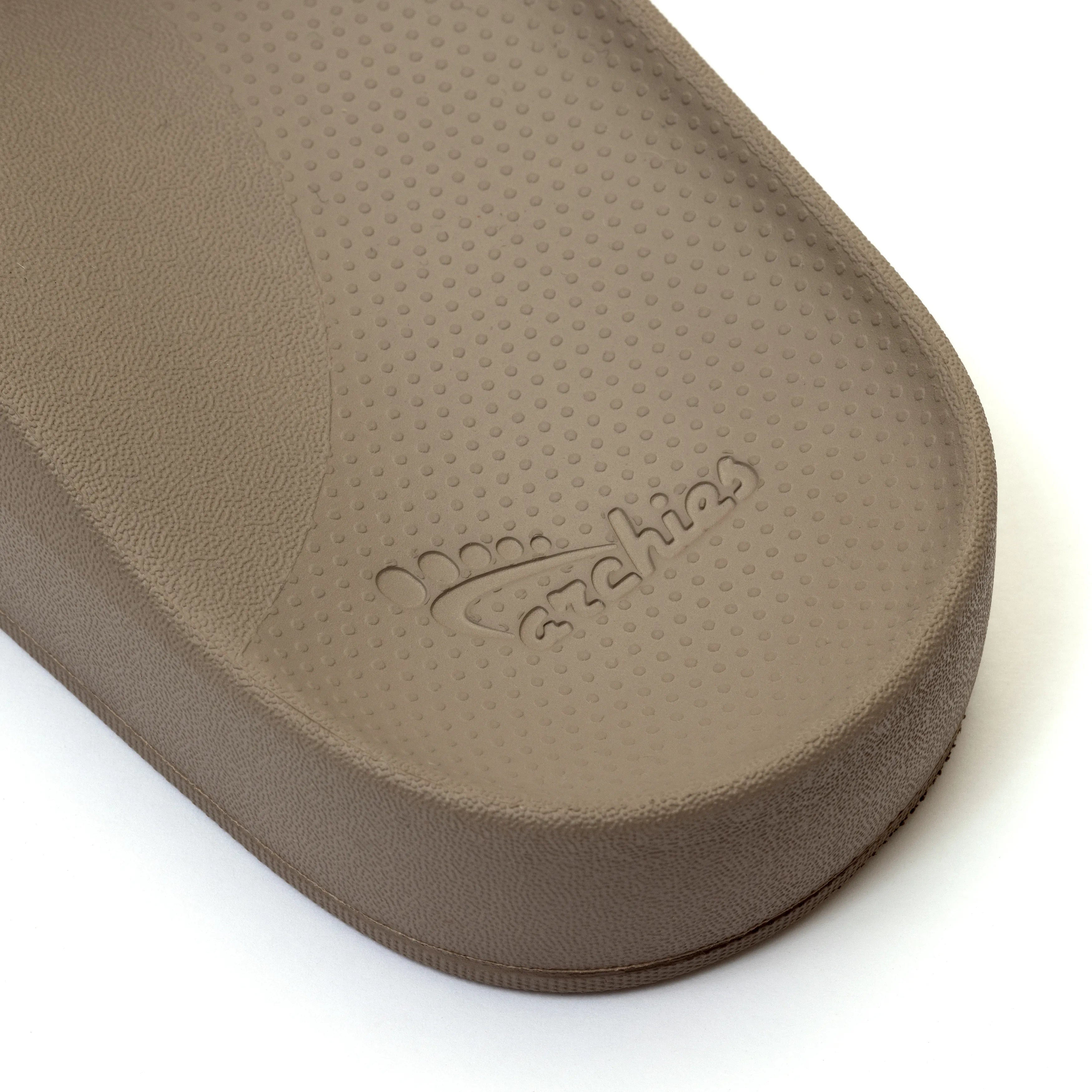 Arch Support Slides - Classic - Taupe - Classic Soft Strap Sandals