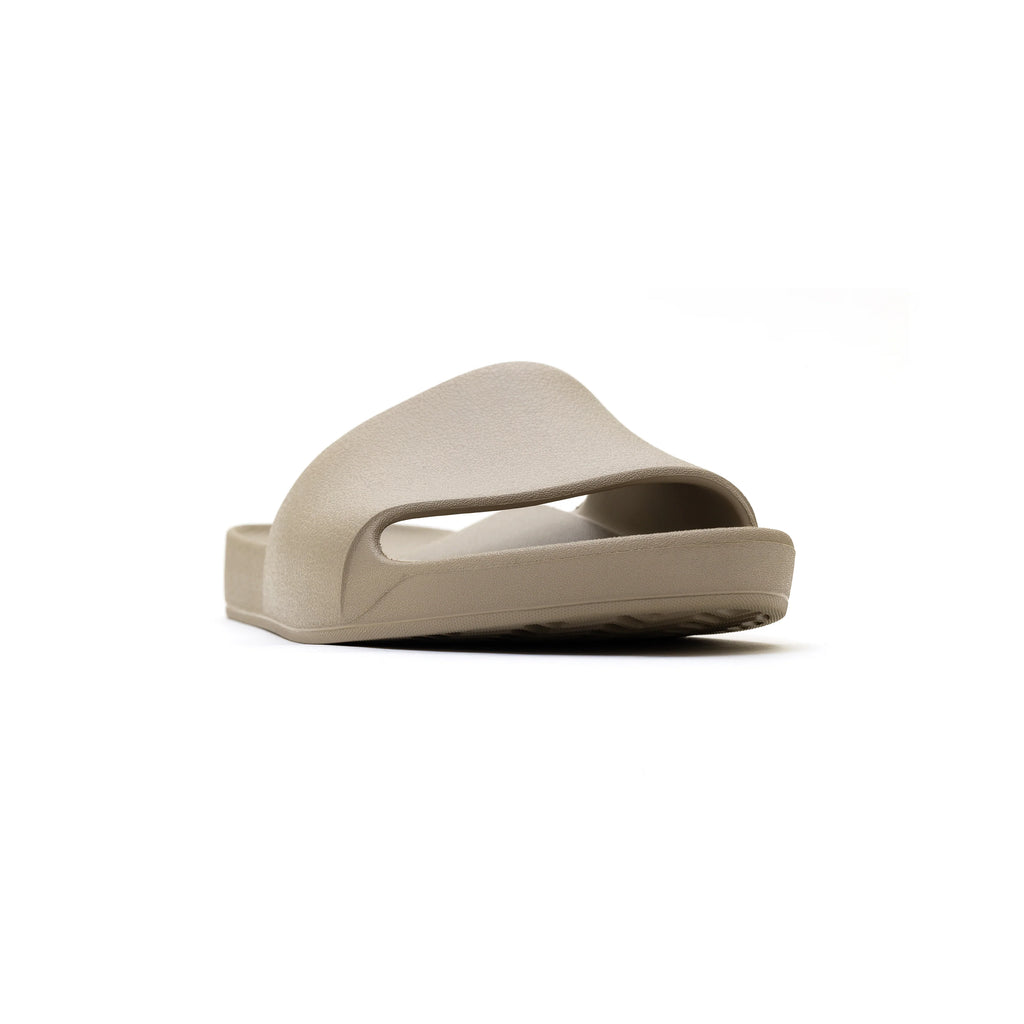 Arch Support Slides - Classic - Taupe - Classic Soft Strap Sandals
