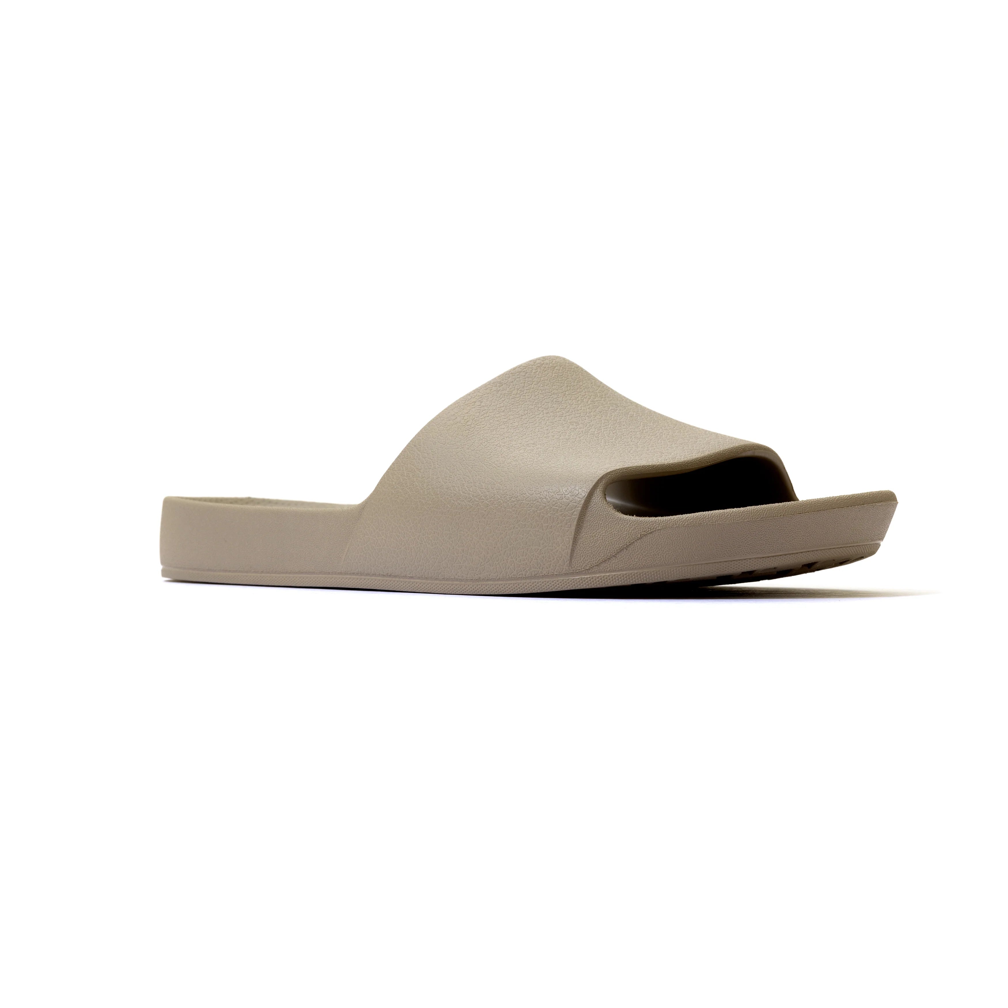 Arch Support Slides - Classic - Taupe - Classic Soft Strap Sandals