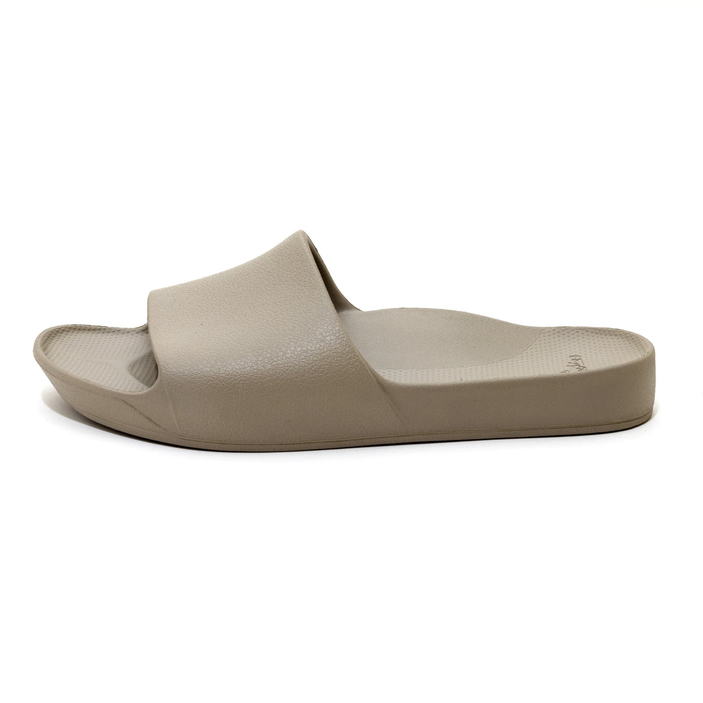 Arch Support Slides - Classic - Taupe - Classic Soft Strap Sandals