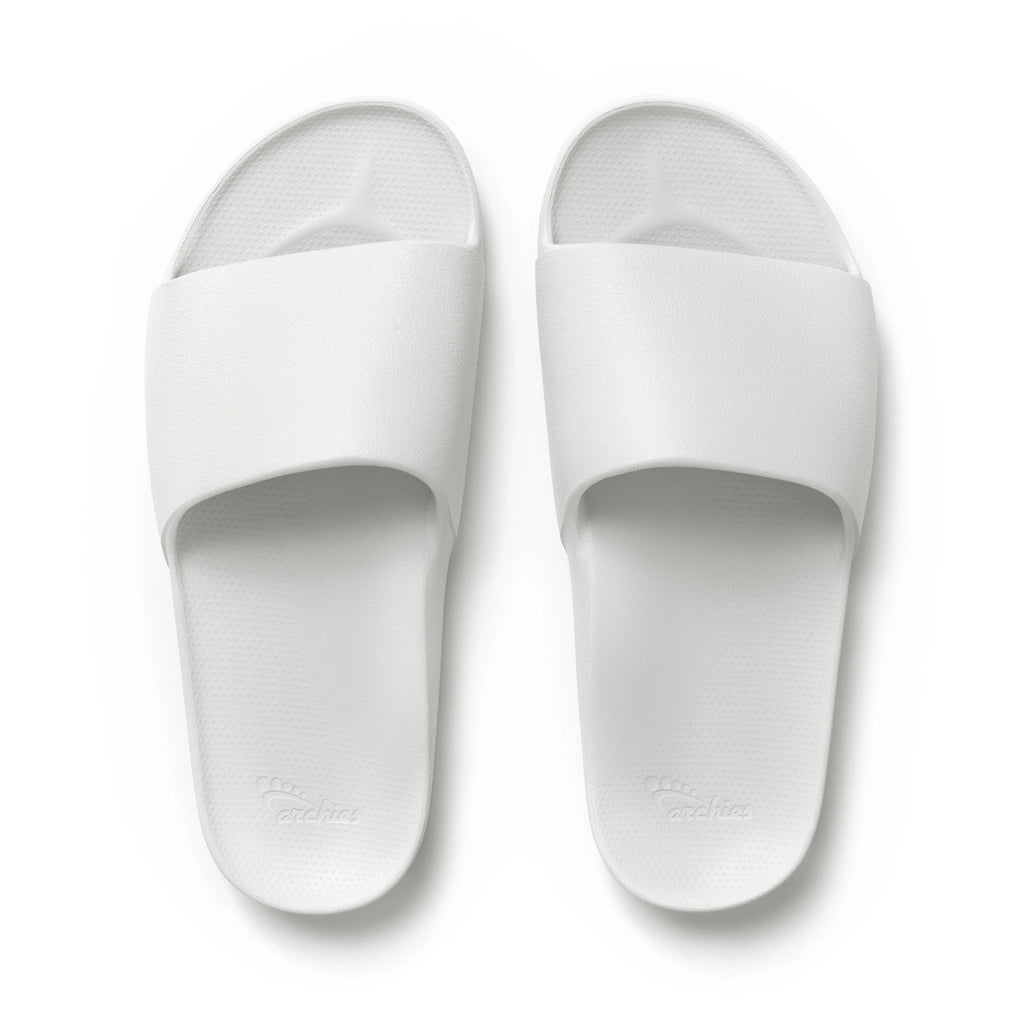 Arch Support Slides - Classic - White - Walk Ready Summer Slides
