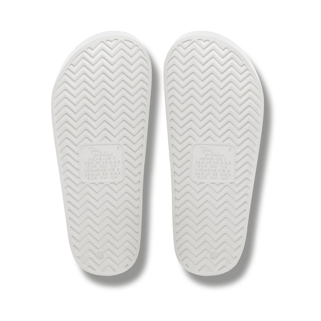 Arch Support Slides - Classic - White - Walk Ready Summer Slides