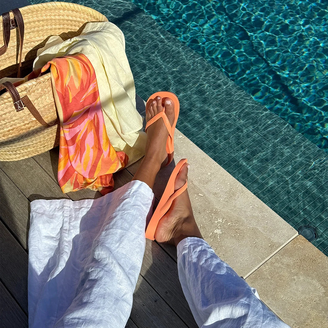 Arch Support Flip Flops - Classic - Peach - Smooth Step Vacation Sandals