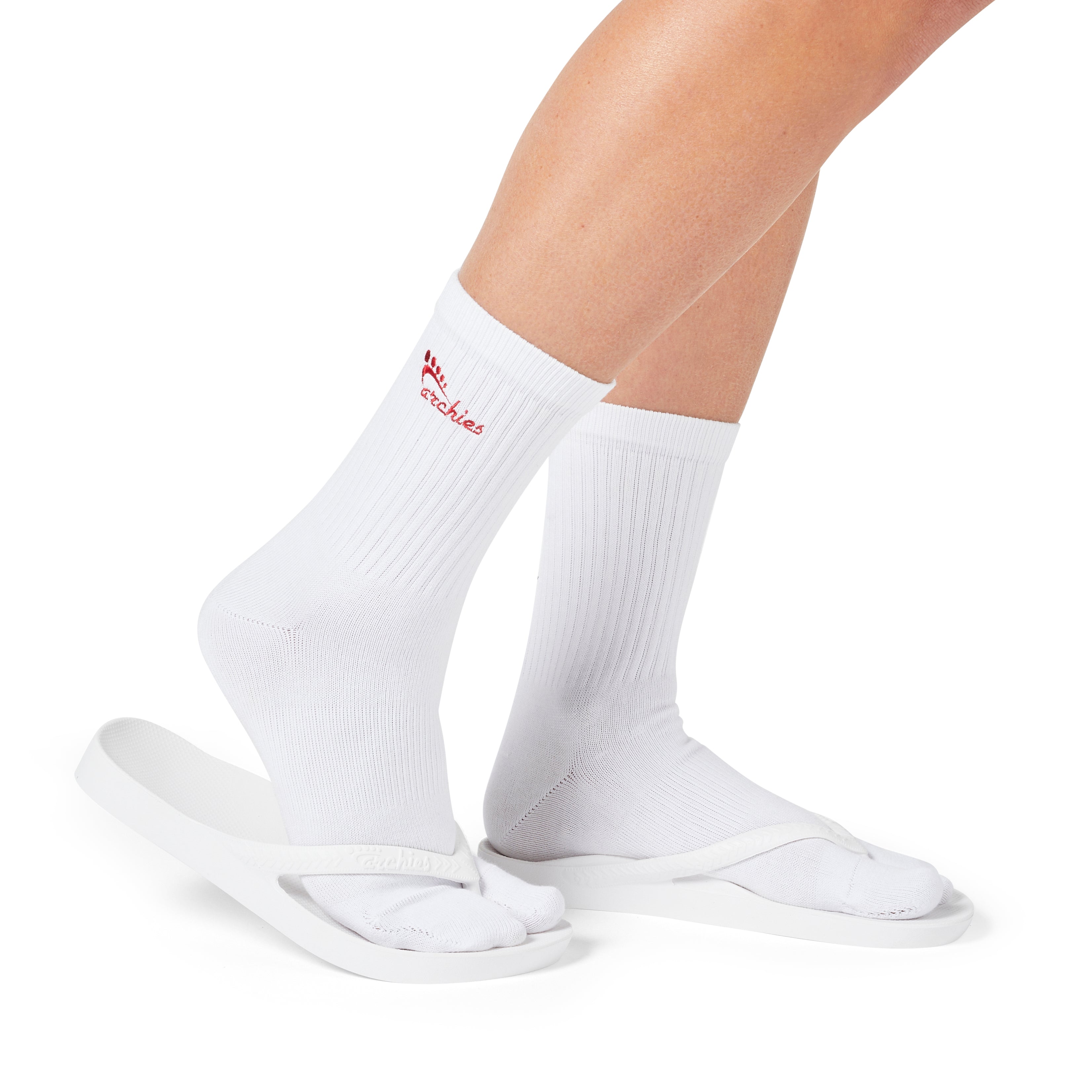 Performance Toe Socks - White - Clean Look Pool Slides